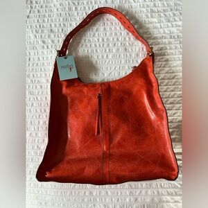 NWT HOBO brand Marley shoulder bag in vibrant Grenadine color.